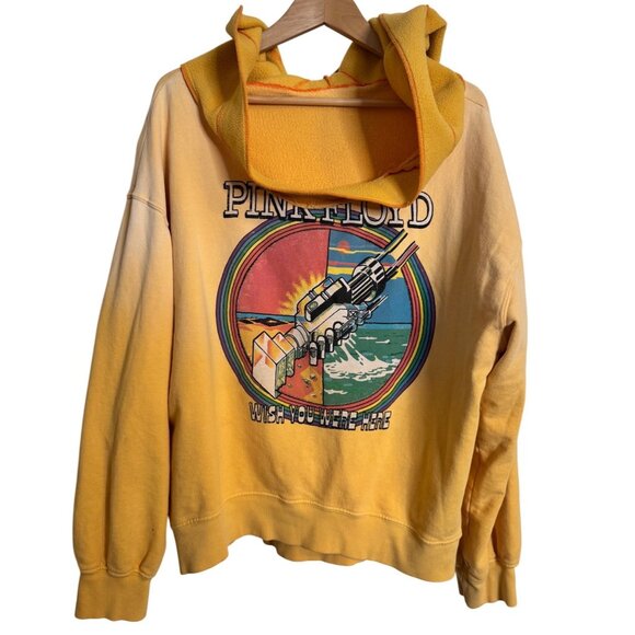 Day Dreamer Pink Floyd Size L Yellow Hoodie Sweatshirt GUC "Wish you were here" - Picture 6 of 7